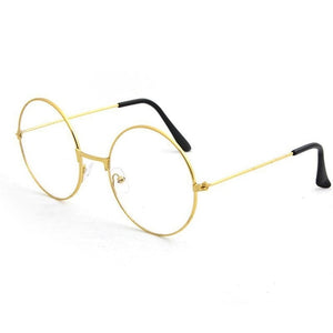 Vintage Retro Round Flat Glasses Gold Eyeglass Frame Man Plain Glass Clear Eyeglasses Eye Glasses Frames For Women Men 6 Colors