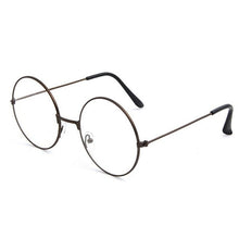 Load image into Gallery viewer, Vintage Retro Round Flat Glasses Gold Eyeglass Frame Man Plain Glass Clear Eyeglasses Eye Glasses Frames For Women Men 6 Colors