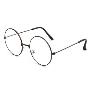 Vintage Retro Round Flat Glasses Gold Eyeglass Frame Man Plain Glass Clear Eyeglasses Eye Glasses Frames For Women Men 6 Colors